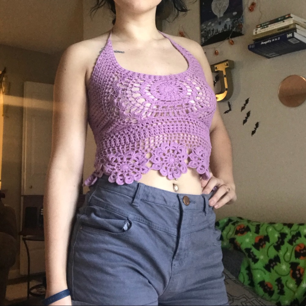 Lavender crochet top